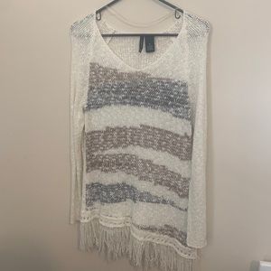 New Directions Fringe Sweater